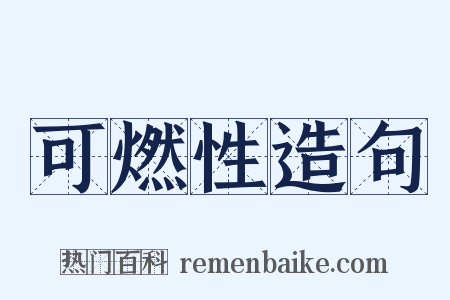 可燃性造句是什么意思的图片